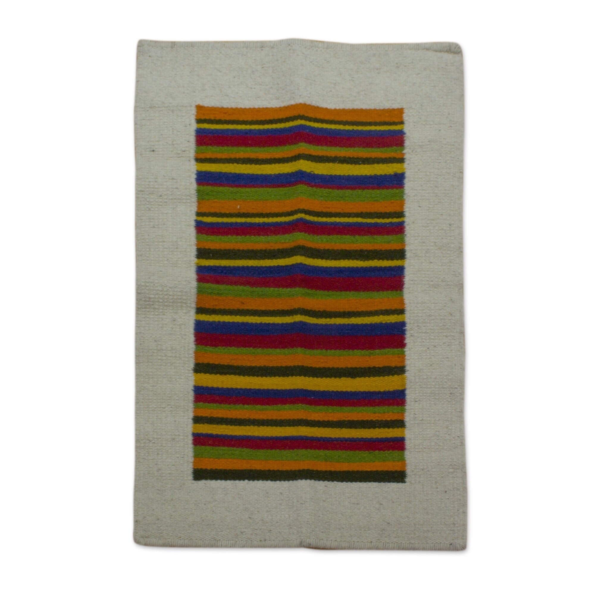 Handmade Wool 'Joyous Color' Rug 2.5x4 (Mexico) - 2'6 x 4' - Bed Bath &  Beyond - 10238408