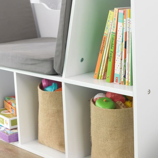 Shop Kidkraft White Bookcase With Reading Nook Overstock 10238628