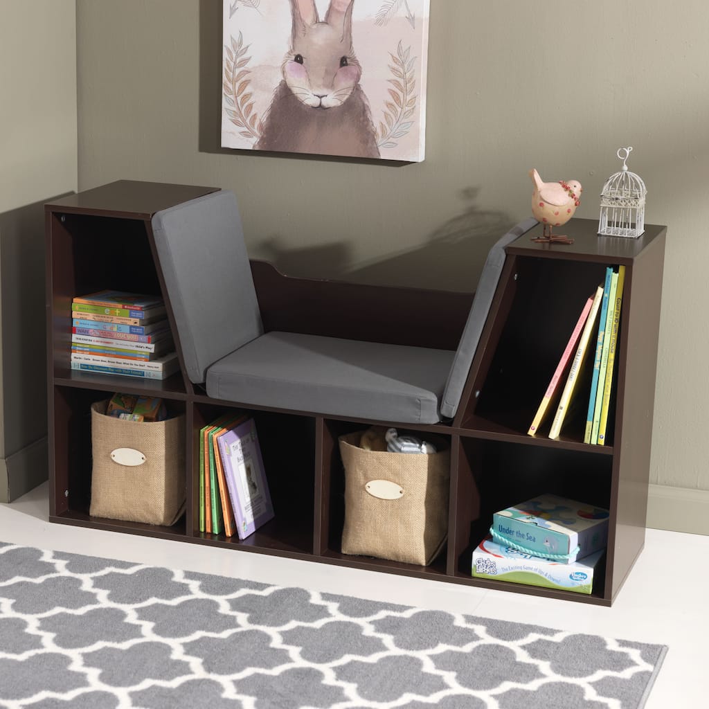 KidKraft Espresso Bookcase with Reading Nook