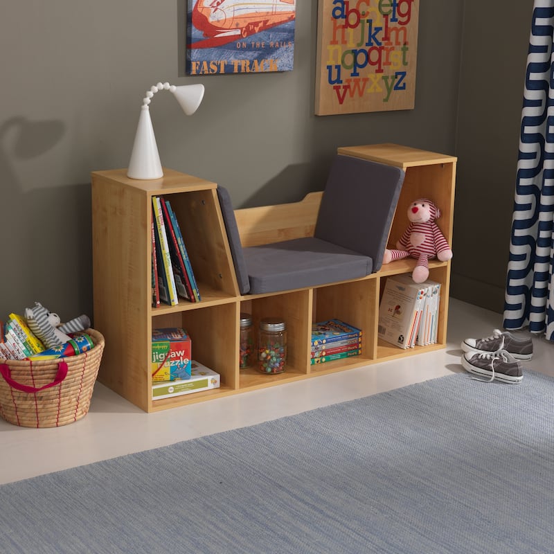 KidKraft Natural Bookcase with Reading Nook