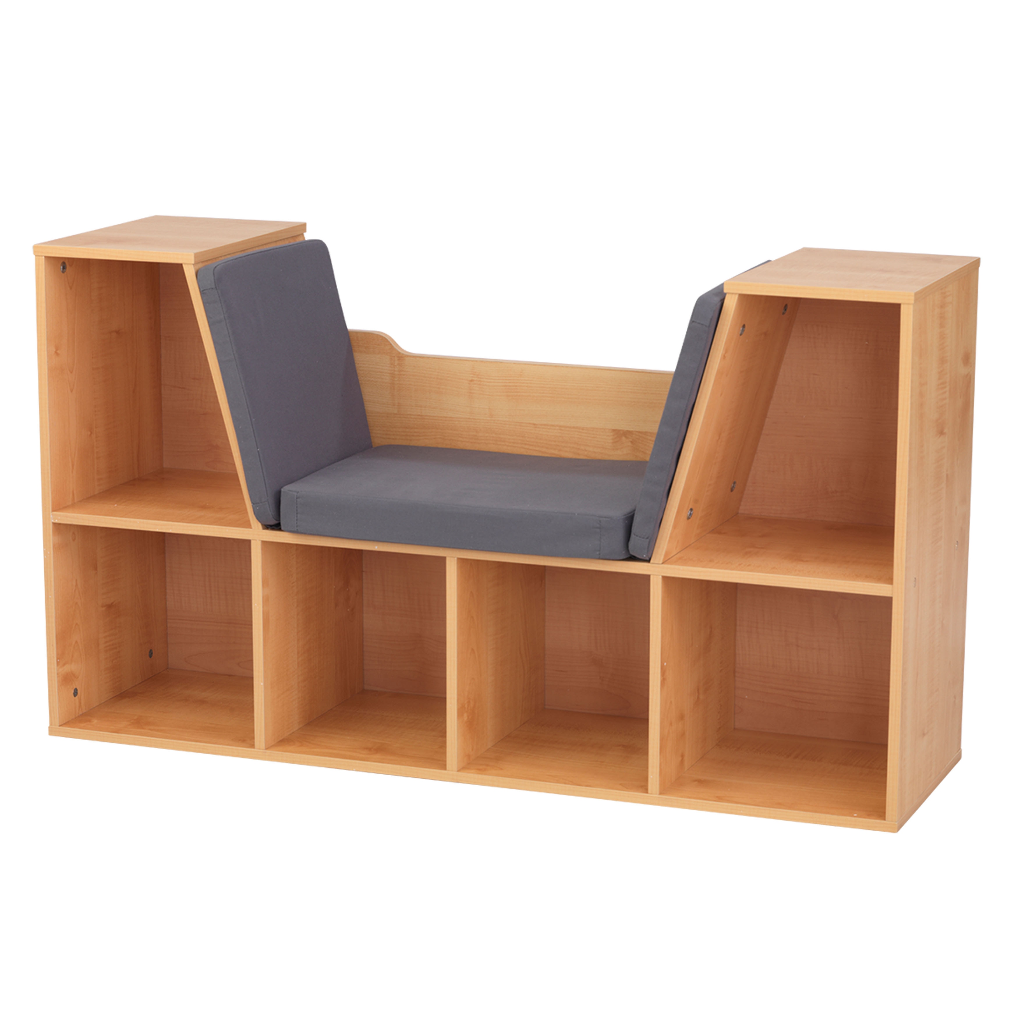 Shop Kidkraft Natural Bookcase With Reading Nook Overstock