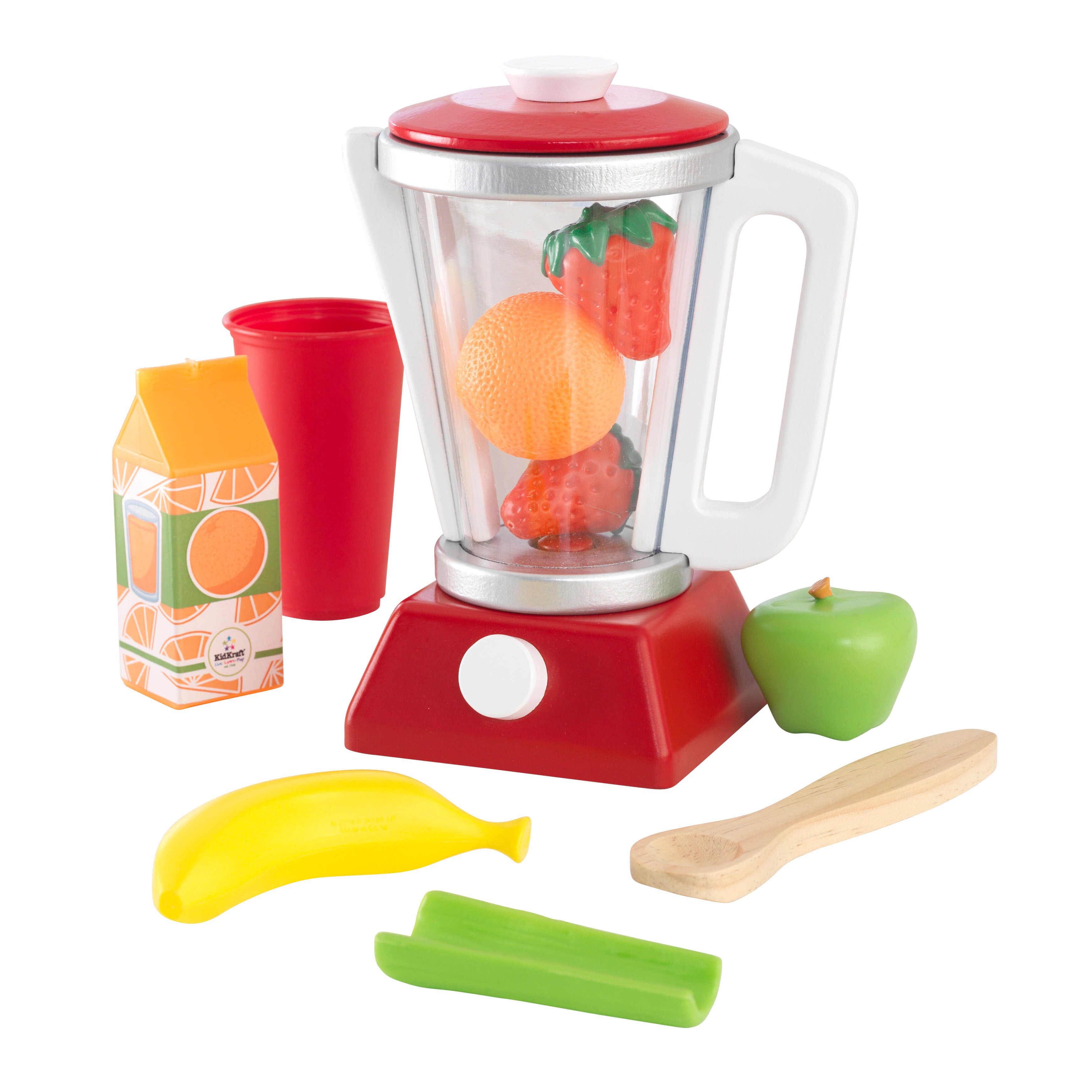 Smoothie Maker Blender Set Wooden Smoothie Machine Juicer Toy With