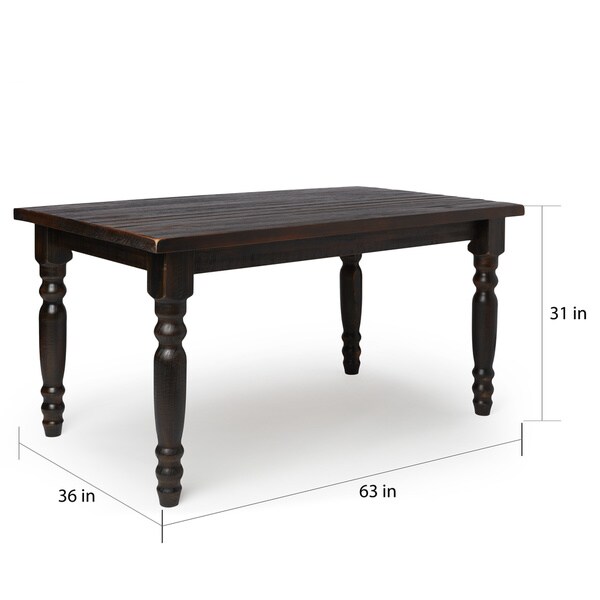 Grain Wood Furniture Valerie 63-inch Solid Wood Dining Table