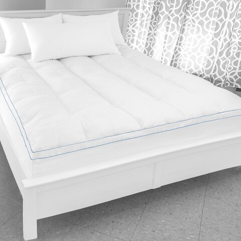 SwissLux Supreme Memory Foam and Fiber Bed Topper with Skirt