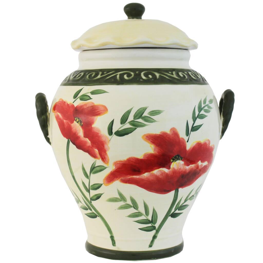 Poppy Collection Hand-painted Cookie Jar