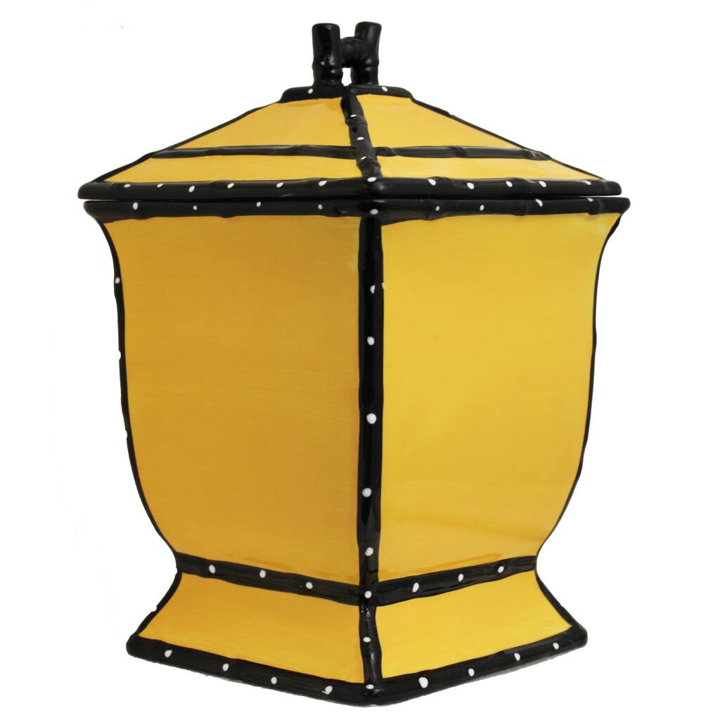 Country French Collection Hand-painted Yellow Cookie Jar