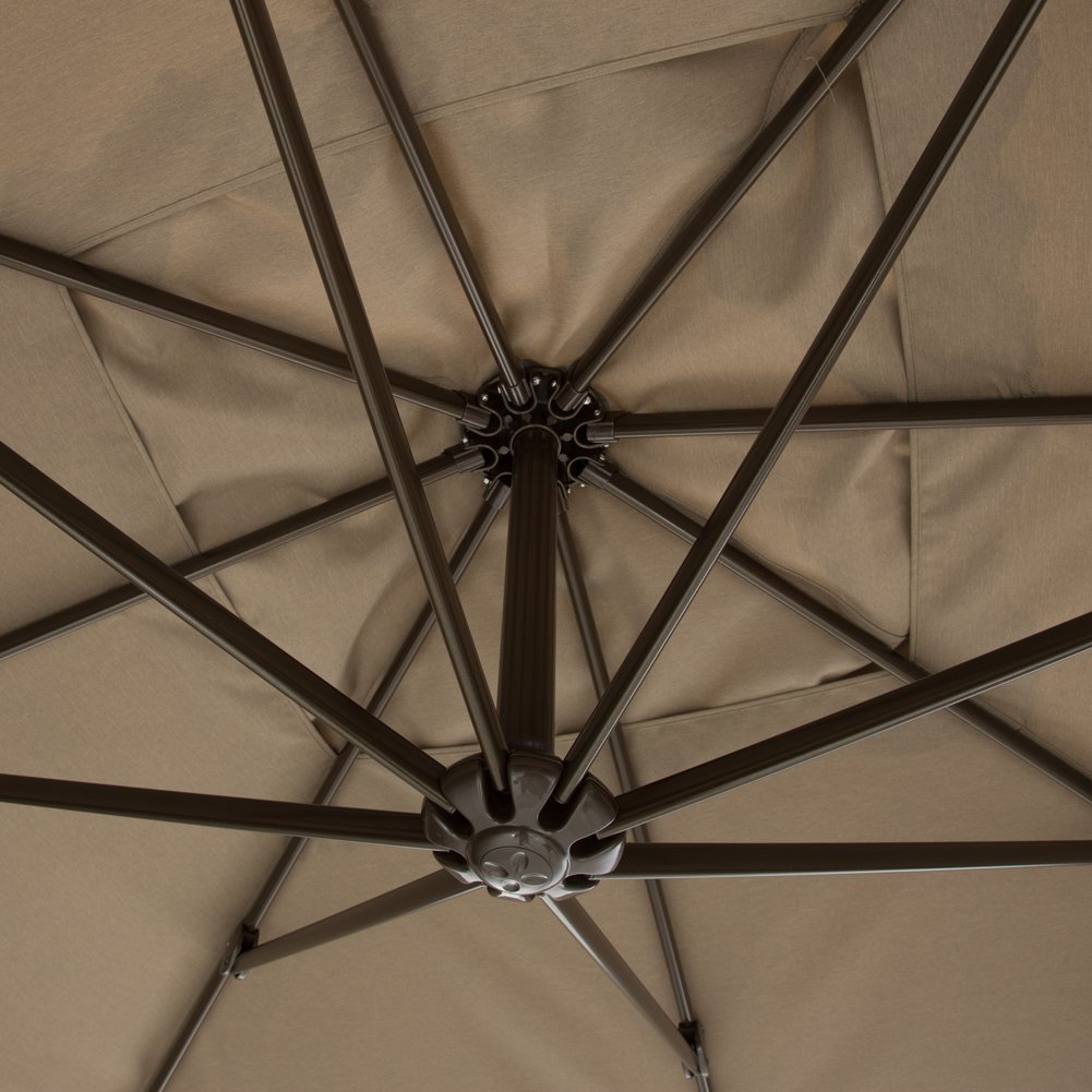 abba patio 10 ft deluxe square offset cantilever patio umbrella Abba 10-foot Deluxe Square Offset Cantilever Patio Umbrella - Overstock