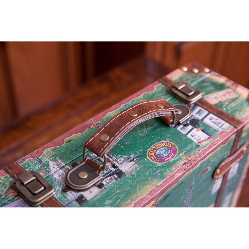 Vintage Style European Luggage Suitcase (Set of 2) - Brown