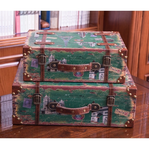 vintage style luggage set