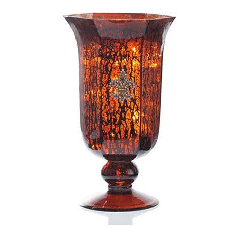 led lights in glass vase