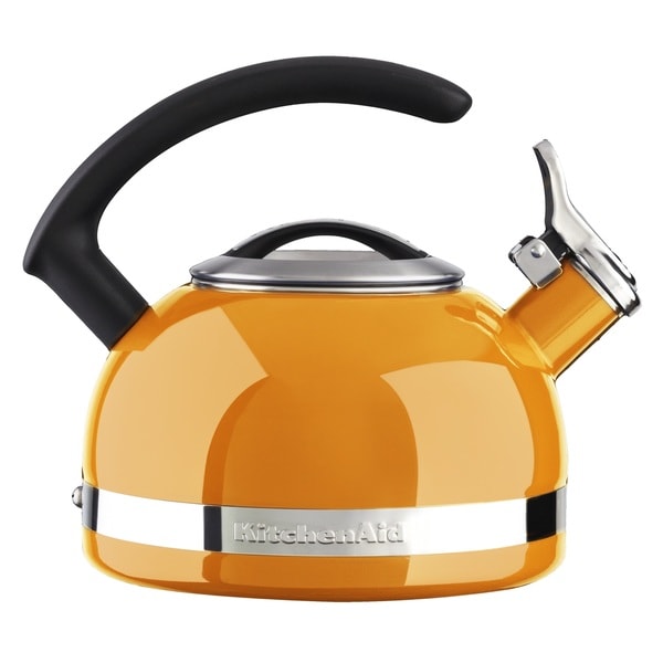 Shop KitchenAid 2quart Orange Porcelain Enamel Kettle Free Shipping
