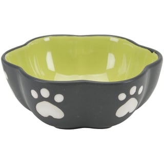 Two Tone Color Design 5in Stoneware Dish Green