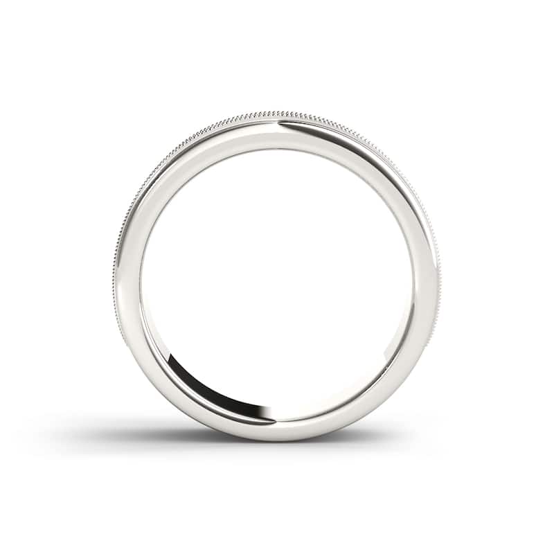 De Couer IGI Certified 14k White Gold 1/3ct TDW Diamond Men's Wedding Band