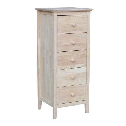 Ready To Finish Lingerie Chest With Five Drawers By Bargain On