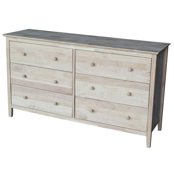 Unfinished Wood Dresser With Six Drawers Unfinished Wood Dresser With Six Drawers
