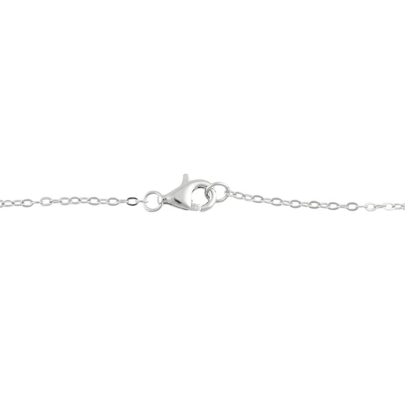 Sterling Silver White Zircon Inspirational 'LOVE' Necklace