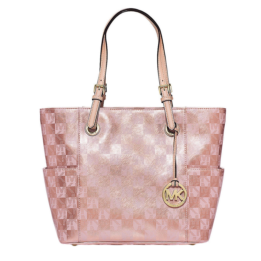 michael kors rose gold jet set tote