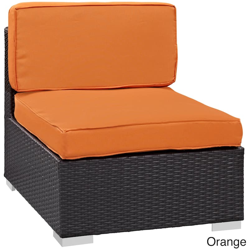 Modway 'Gather' Armless Chair Outdoor Patio (Set of Two) - Orange