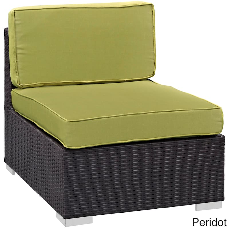 Modway 'Gather' Armless Chair Outdoor Patio (Set of Two) - Peridot