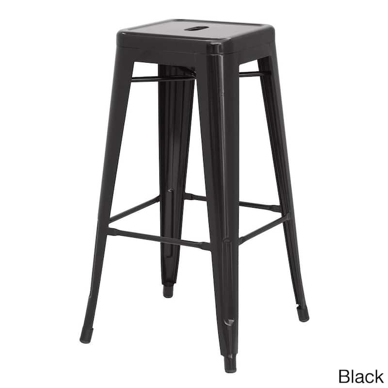 Carbon Loft Fowler Metal Backless Counter Stool (Set of 4) - Black