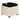 Cameron Square Leather Ottoman With Tray