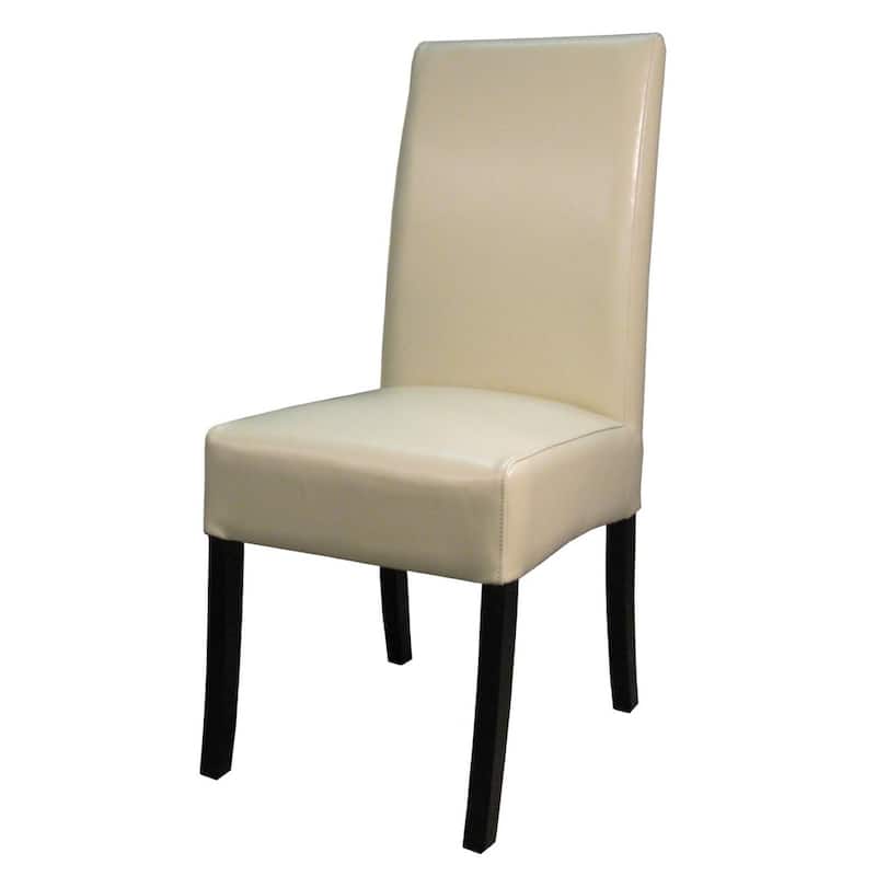 NPD Furniture Valencia Leather Dining Side Chair (Set of 2)