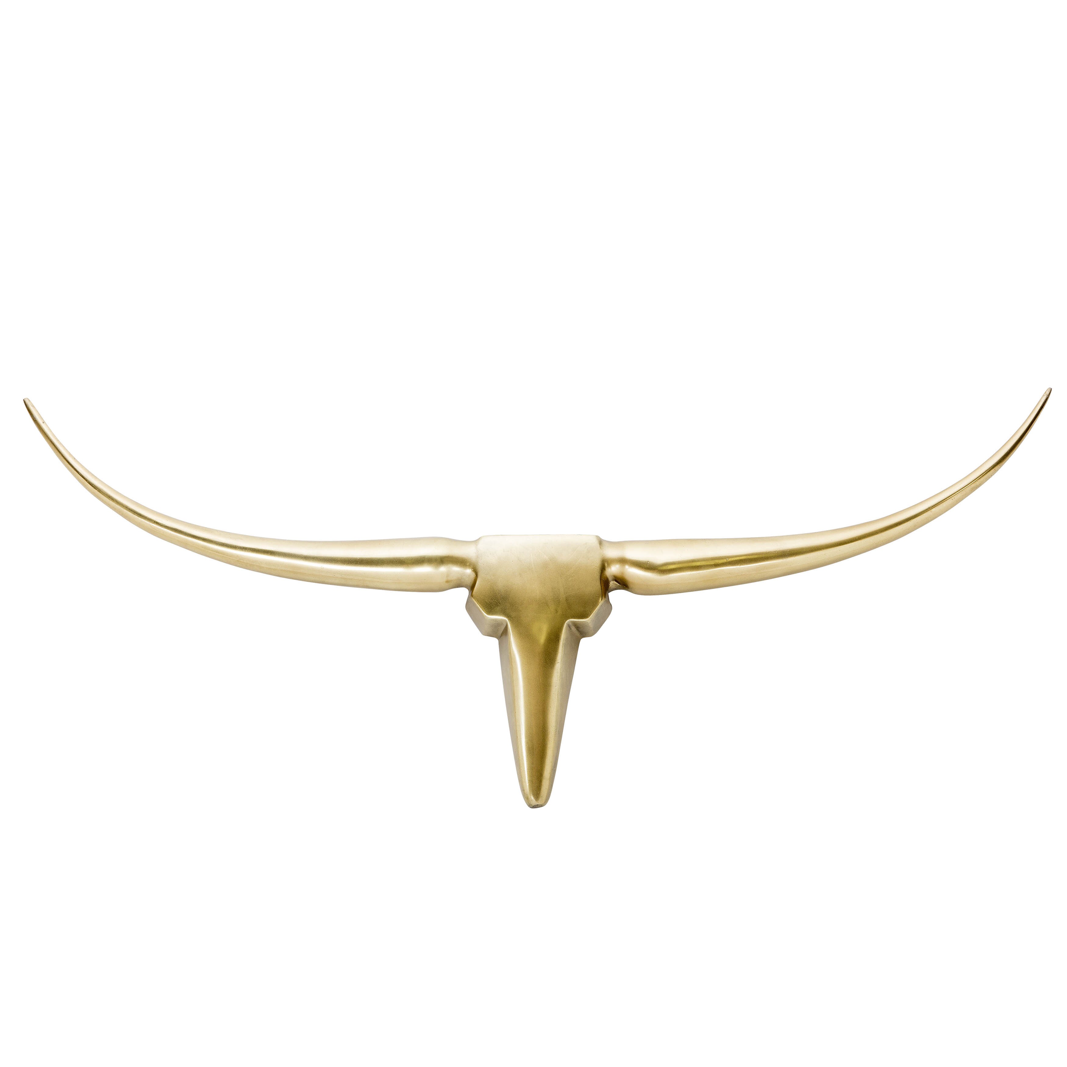 Aurelle Home Wild West Small Goldtone Bull Horns Wall Decor Aurelle Home Wild West Small Goldtone Bull Horns Wall Decor