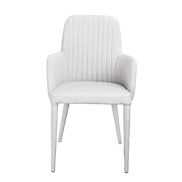 Aurelle Home Karen Arm Chair Light Grey