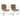 Aurelle Home Anatoli Leather and Iron Arm Chairs, Set of 2 - 28 x 52 x 23
