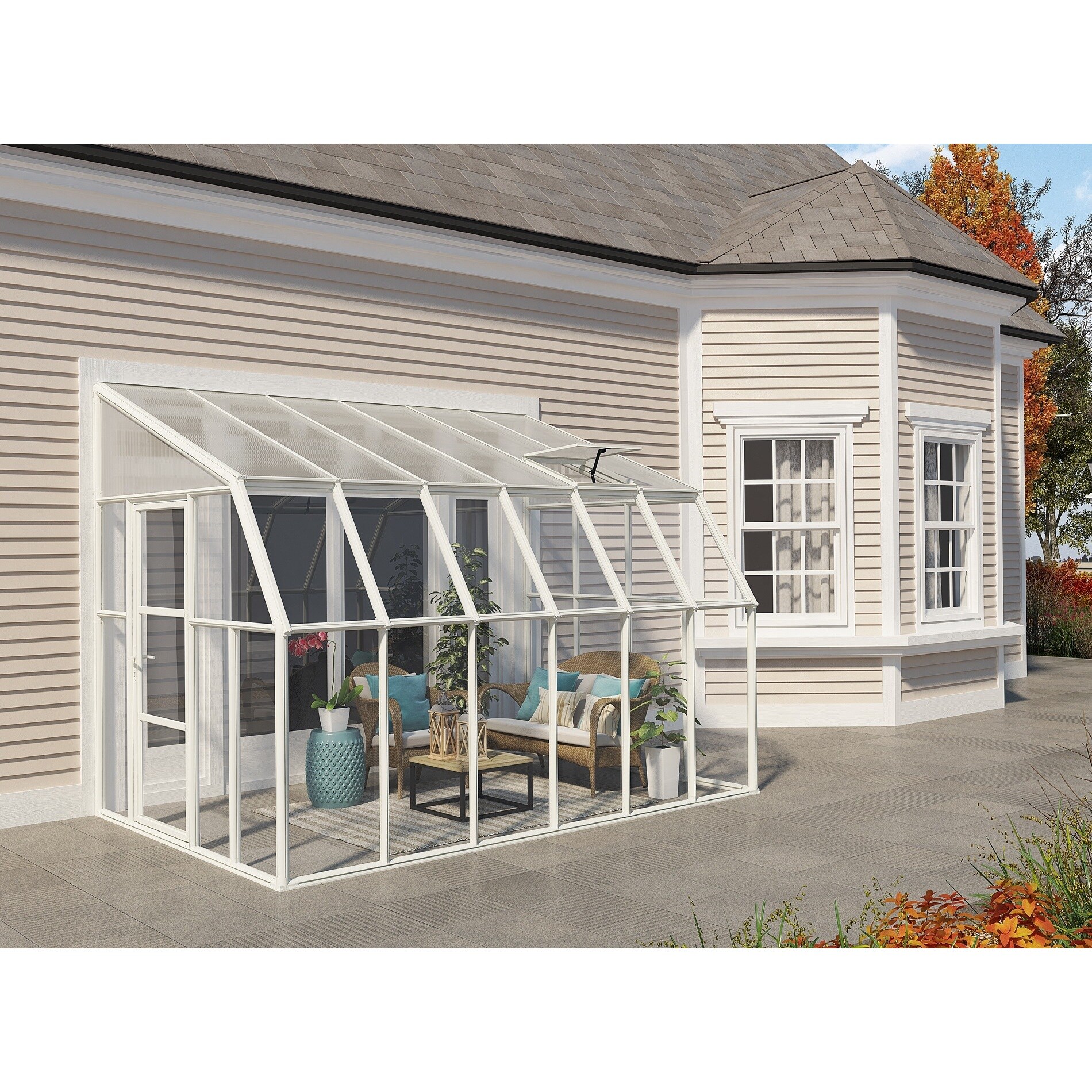 Palram Rion 8ft. x 12ft. Sun Room White eBay