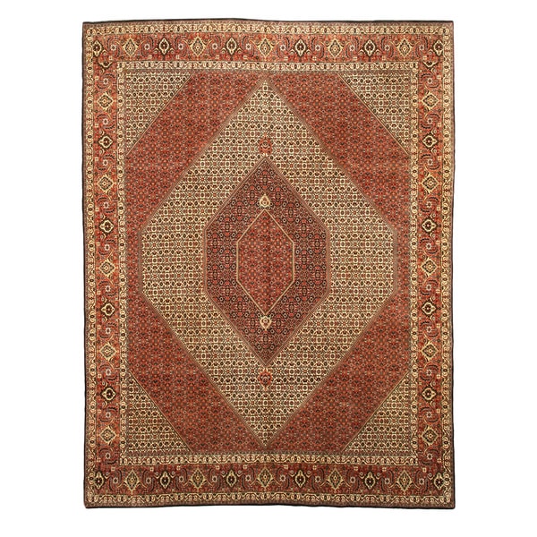 EORC Hand Knotted Wool Ivory Bidjar Rug (910 x 131)   17365571