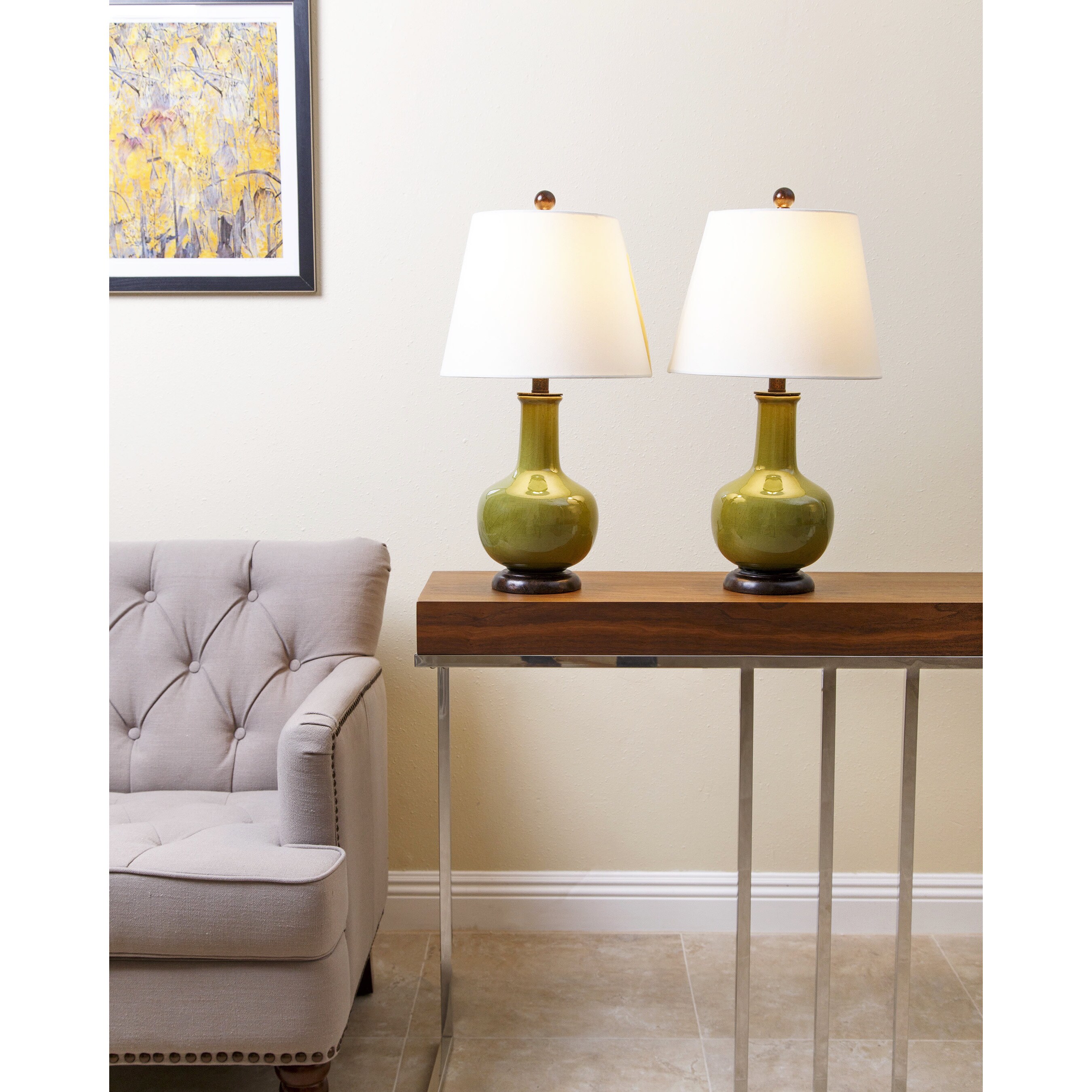 sage green floor lamp