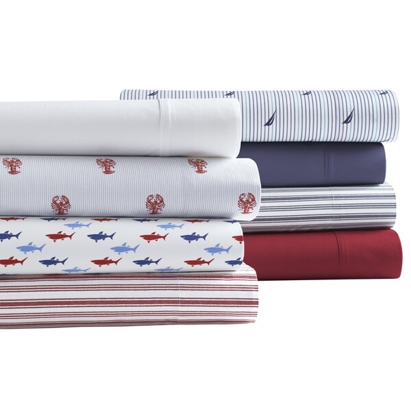 Nautica Cotton Percale Deep Pocket Sheet Sets