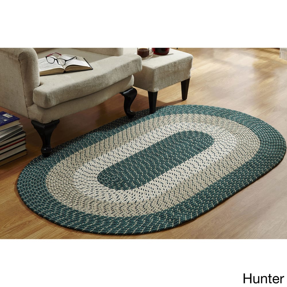 Better Trends Country Braid Collection 2-Piece Set Durable & Stain Resistant Reversible Chair Pads with Ties