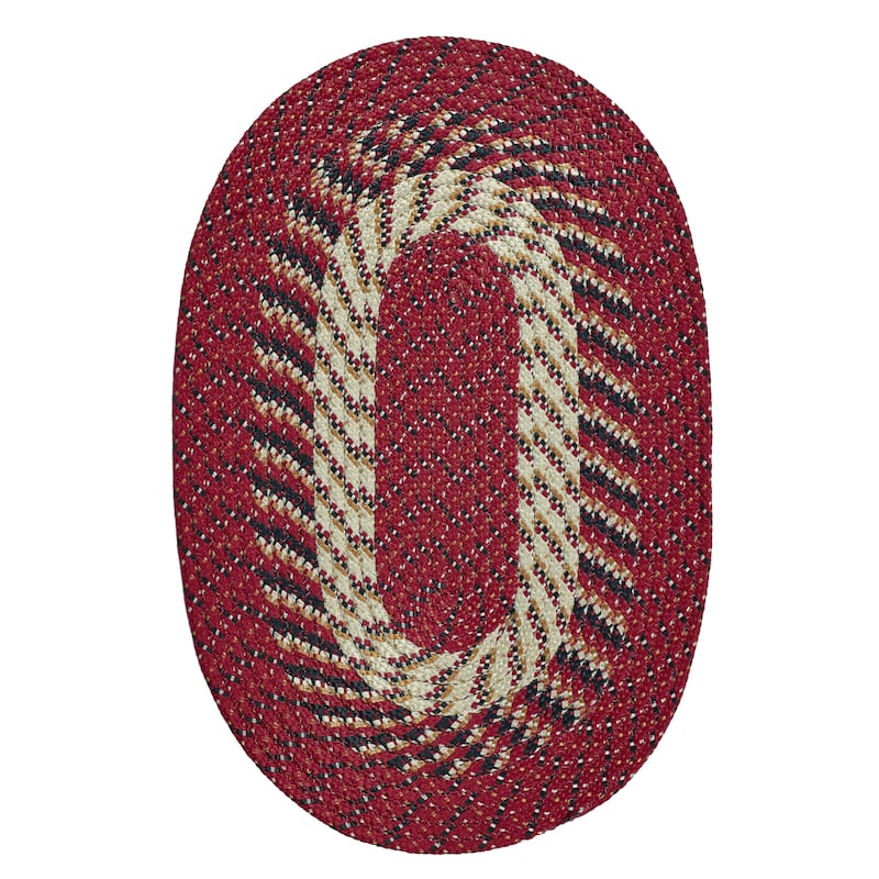 Better Trends Country Braid Collection 2-Piece Set Durable & Stain Resistant Reversible Chair Pads with Ties