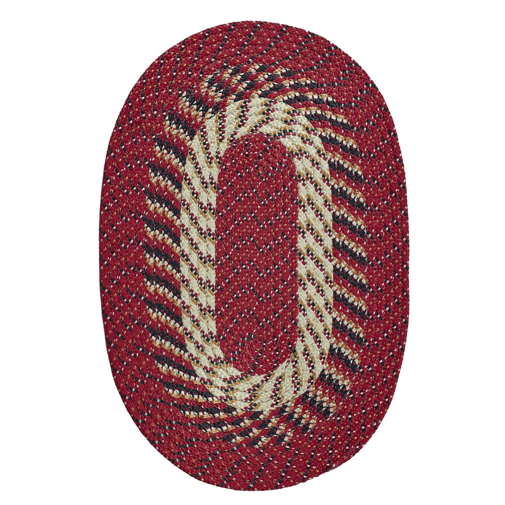 Better Trends Country Braid Collection 2-Piece Set Durable & Stain Resistant Reversible Chair Pads with Ties