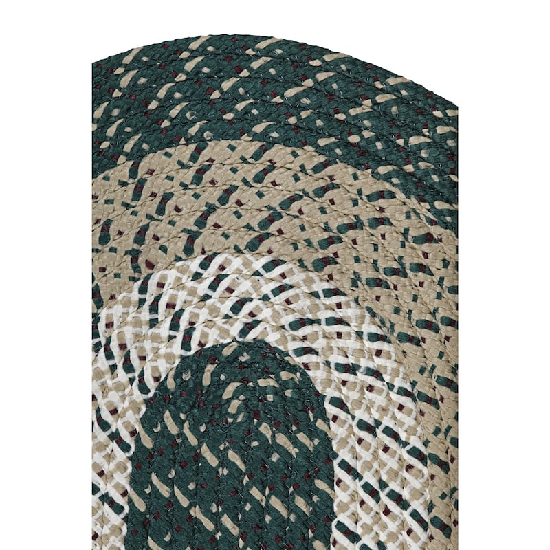 Better Trends Country Braid Collection 2-Piece Set Durable & Stain Resistant Reversible Chair Pads with Ties