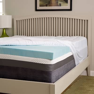 Slumber Perfect 3-inch Gel Memory Foam Topper with 1.5-inch Fiber Cover