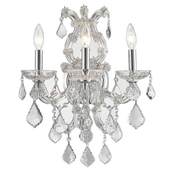 Shop Maria Theresa Imperial 3-light Chrome Finish and Clear Crystal ...
