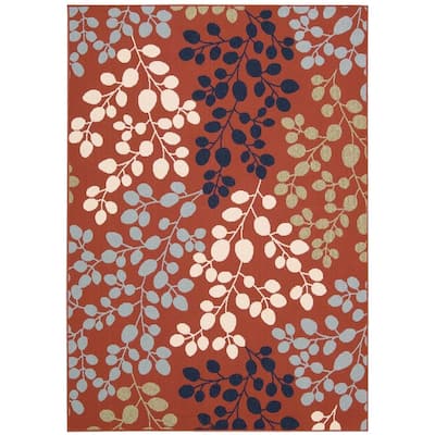 Nourison Caribbean Indoor/Outdoor Modern Floral Area Rug