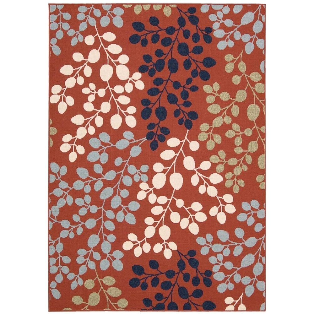 Nourison Caribbean Indoor/Outdoor Modern Floral Area Rug