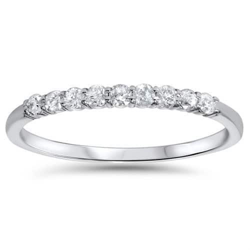 14k White Gold 0.25 ct TDW Gold Diamond Wedding Ring - 4