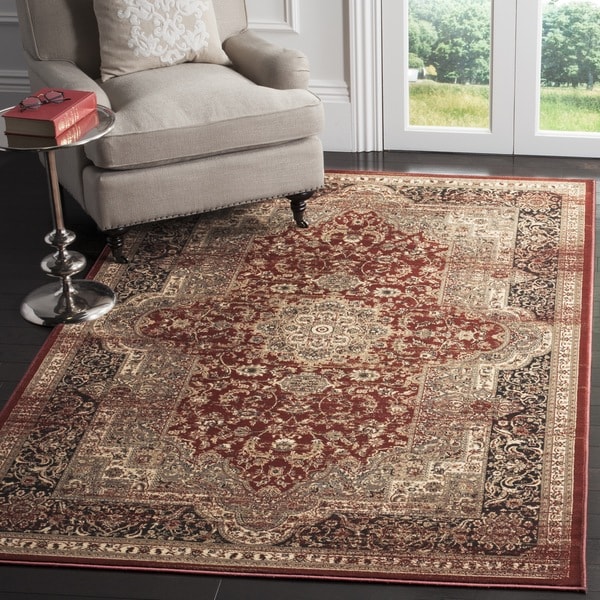 Safavieh Vintage Oriental Rust/ Black Distressed Rug - 9' x 12'