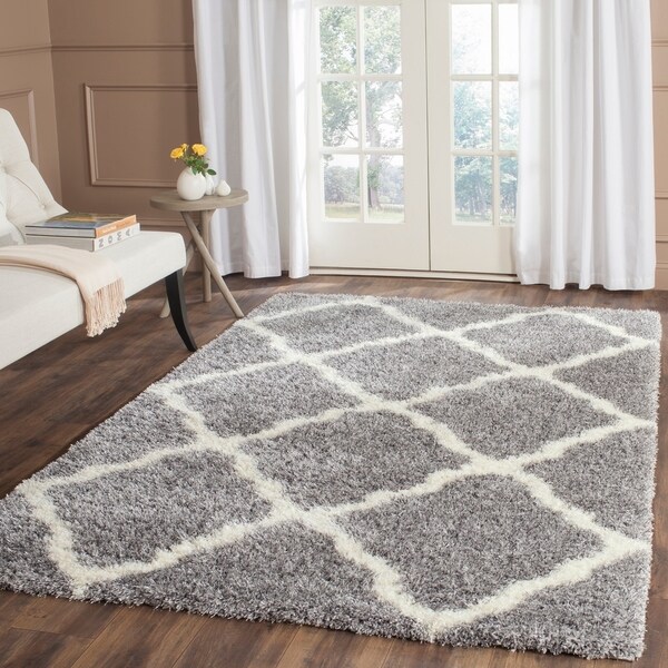 Safavieh Montreal Shag Grey/ Ivory Polyester Rug - 8'6 x 12'