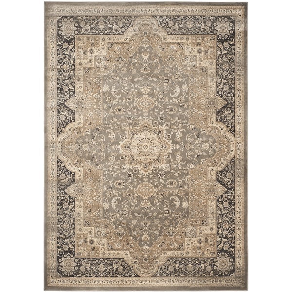 Safavieh Vintage Oriental Taupe/ Black Distressed Rug - 8' x 11'
