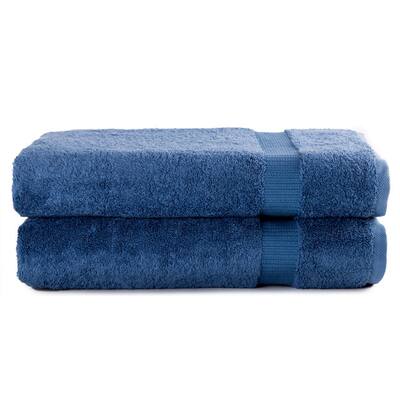 Royal Turkish Towel Terry Cloth Bath Sheet - Oversized Bath Towels (Set of 2)