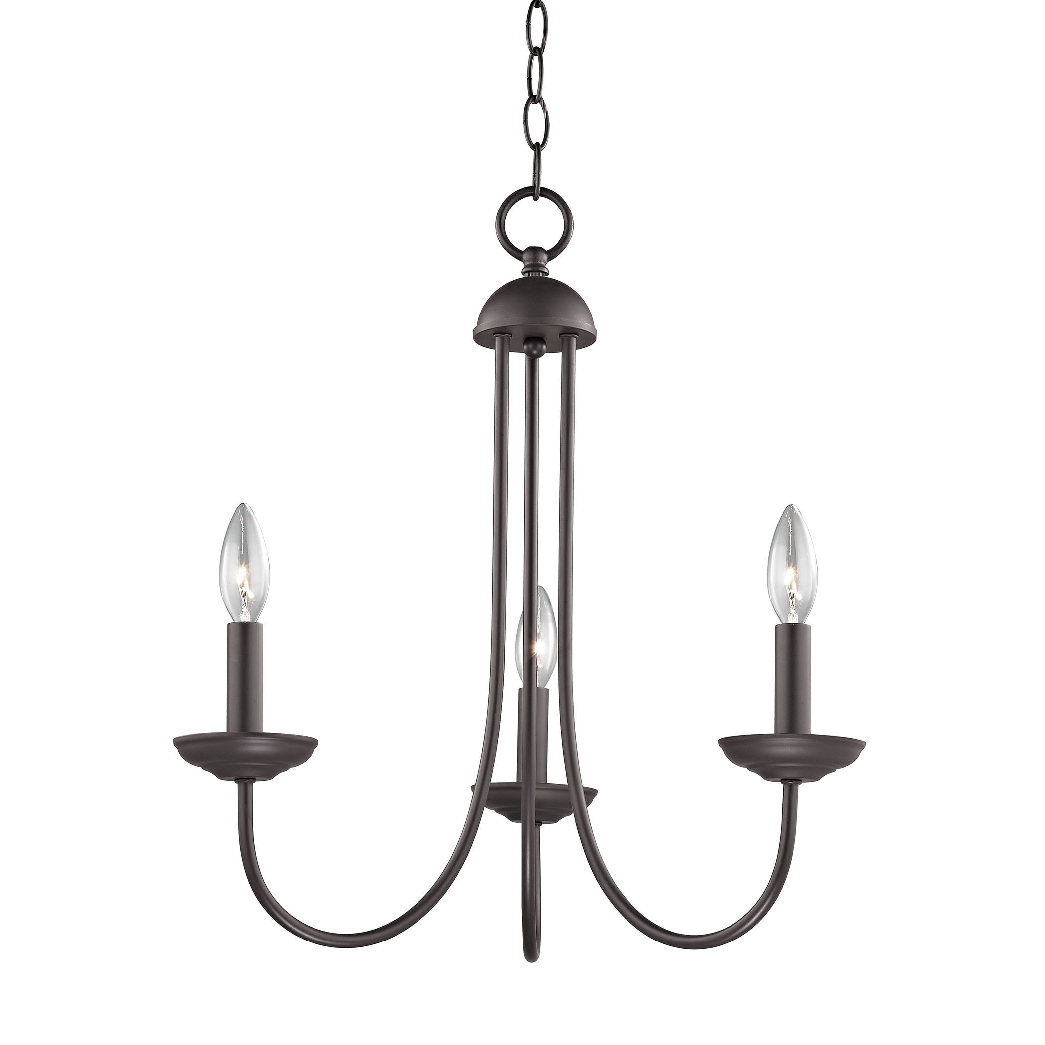 Cornerstone Williamsport 3 Light Chandelier In Oil Rubbed Bronze (Oil Rubbed Bronze Finish, 60 Candelabra Bulb) - Chandeliers For Bedrooms by Overstock.com