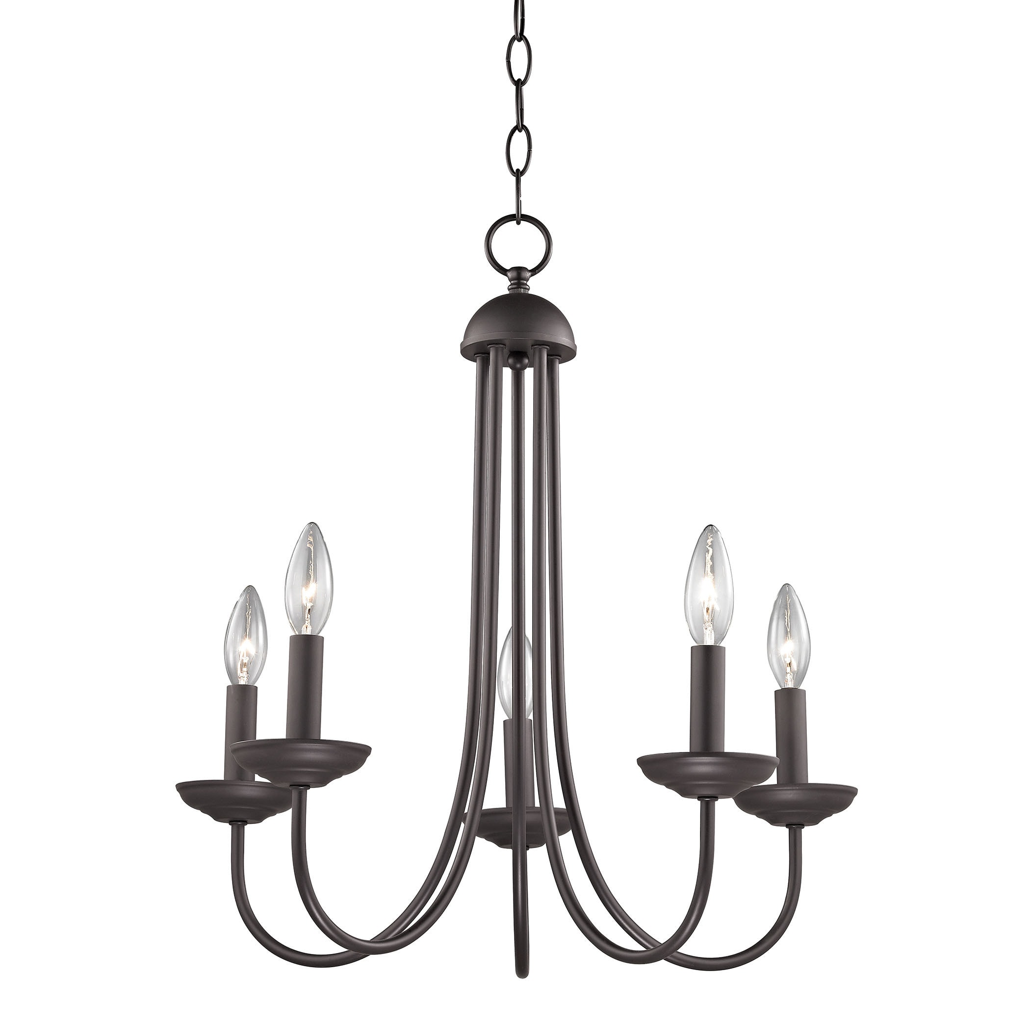 Oil Rubbed Bronze Cornerstone Williamsport 5 Light Chandelier (Oil Rubbed Bronze Finish, 60 Candelabra Bulb) - Chandeliers For Bedrooms by Overstock.com