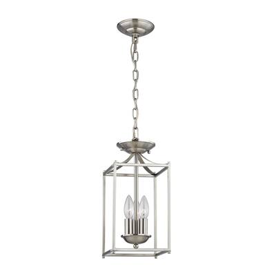 Cornerstone Foyer Collection 3 Light Pendant In Brushed Nickel