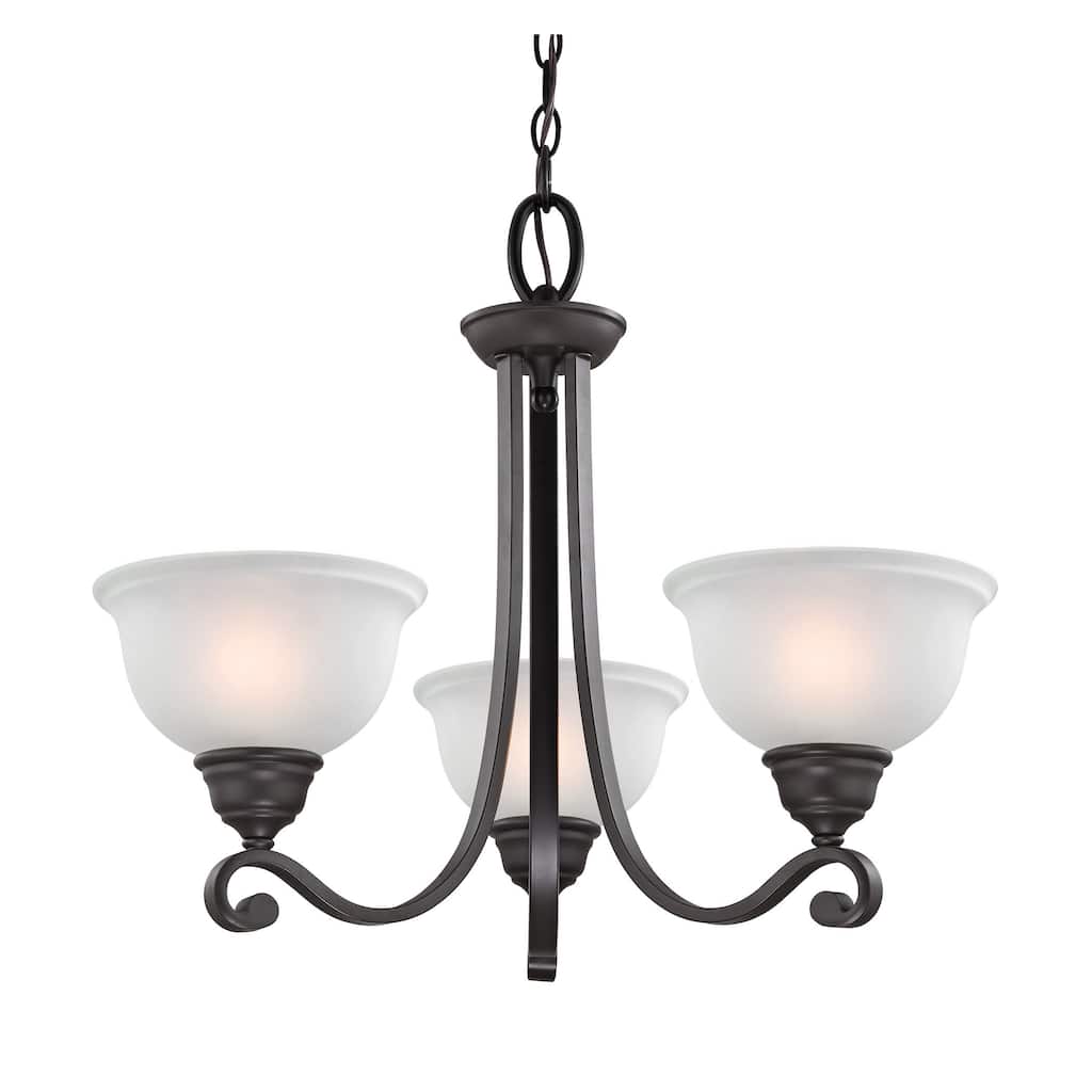 Elk Home Hamilton Oiled Bronze With White Glass Shade Chandelier
